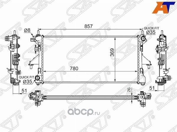 Радиатор FIAT DUCATOPEUGEOT BOXERCITROEN JUMPER  (SAT). Артикул PG000906