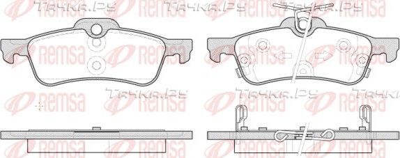 Тормозные колодки Remsa задние для Honda Civic IX 2012-2016. Артикул 0862.12