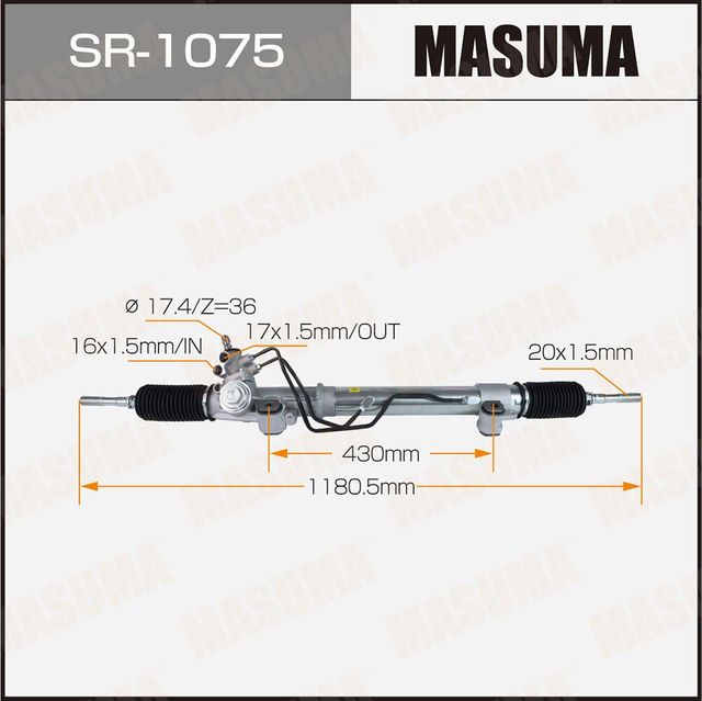 Рейка рулевая MASUMA, LAND CRUISER / HDJ101, UZJ100 RHD (правый руль) Masuma. Артикул SR1075