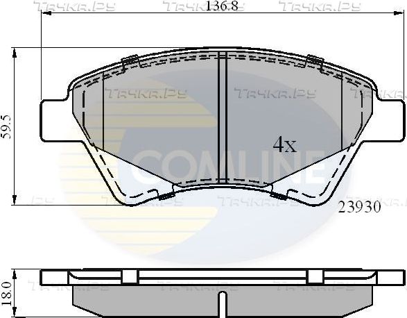Тормозные колодки Comline Comline. Артикул CBP01160