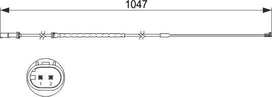 Датчик износа тормозных колодок  Bosch. Артикул 1 987 473 512