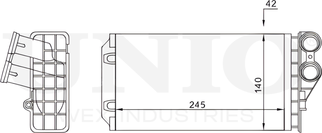 Радиатор отопителя (Unio). Артикул RAD-20020