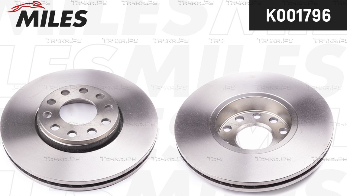 Тормозной диск Miles передний для Volkswagen Passat B5 1996-2005. Артикул K001796