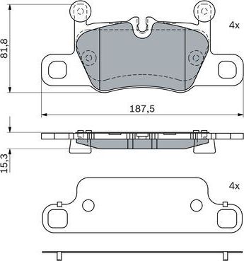 Тормозные колодки Bosch. Артикул 0 986 424 972