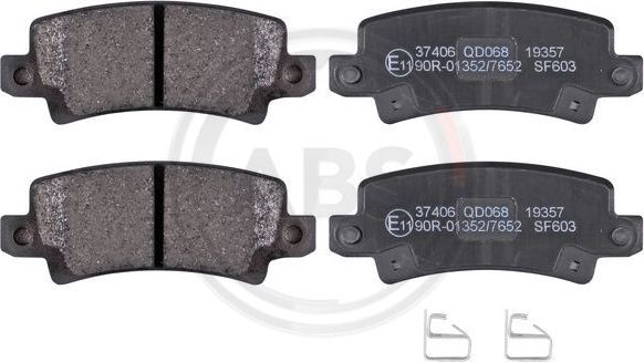 Тормозные колодки ABS задние для Toyota Corolla E140, E150 2006-2013. Артикул 37406