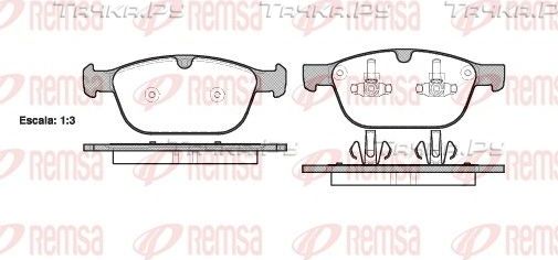 Тормозные колодки Remsa передние для Volvo XC60 I 2008-2017. Артикул 1397.00