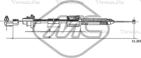 Трос газа Metalcaucho для Renault Espace III 1998-2002. Артикул 83178