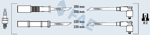 Высоковольтные провода (провода зажигания) (комплект) FAE для Fiat 500 II 2007-2026. Артикул 85626
