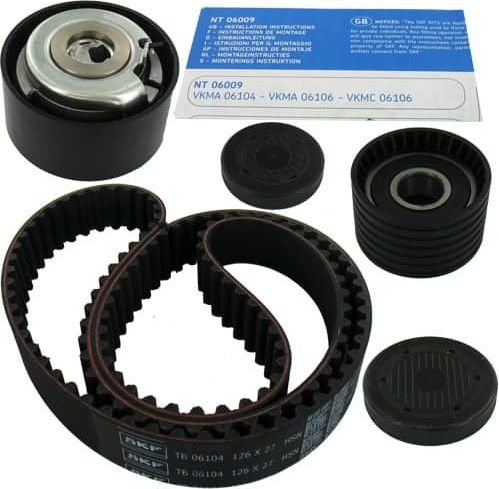 Ремень ГРМ с роликами (комплект) SKF для Renault Vel Satis I 2002-2011. Артикул VKMA 06106