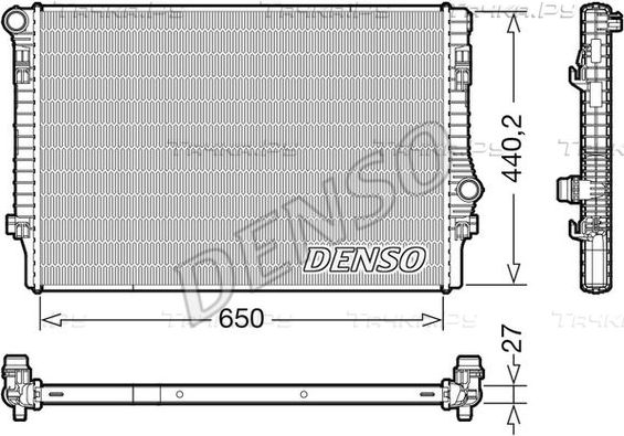 Радиатор охлаждения двигателя Denso для Skoda Octavia A7 2012-2019. Артикул DRM32049