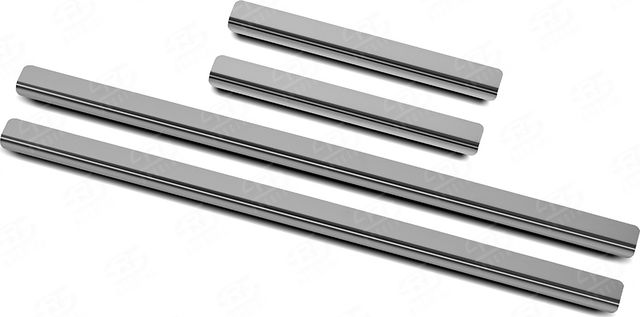 Накладки RusStal на пороги (лист нерж. зеркальный) для Lada Niva Travel 2021-2026. Артикул LANIVT21-01