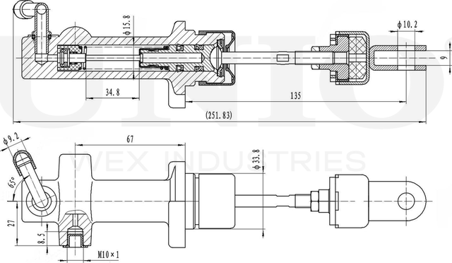 Цилиндр сцепления главный (Unio). Артикул BRC-10009