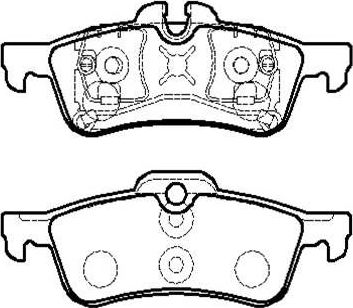 Тормозные колодки HSB задние для MINI Hatch I ((R50, R53) 2006-2006. Артикул HP9575