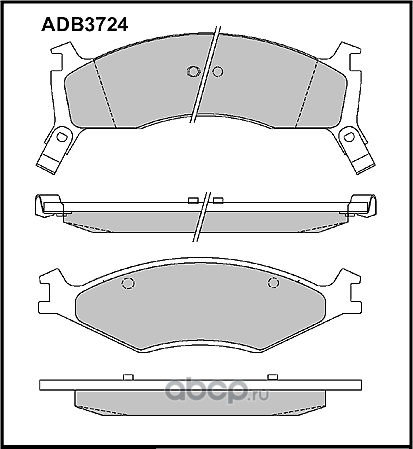 Колодки тормозные (Allied Nippon). Артикул ADB3724