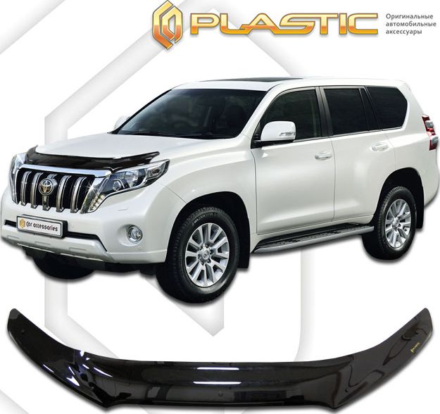Дефлектор СА Пластик для капота (Classic черный) Toyota Land Cruiser Prado 2013-2017. Артикул 2010010109554