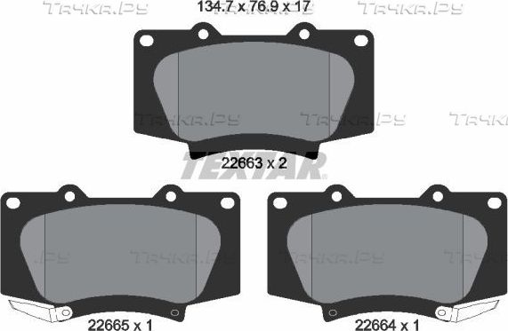 Тормозные колодки Textar. Артикул 2266301