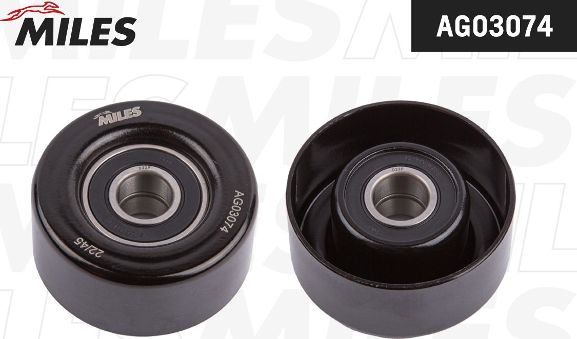 Натяжной ролик (натяжитель) приводного клинового зубчатого ремня Miles. Артикул AG03074