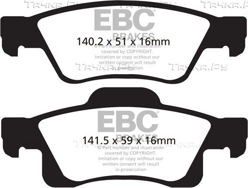 Тормозные колодки EBC Brakes. Артикул DP1872