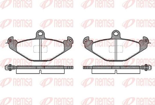 Тормозные колодки Remsa задние для Chrysler Viper 1992-1998. Артикул 0345.10