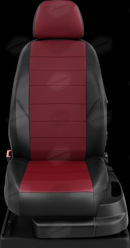 Чехлы Автолидер на сидения для Toyota Venza 2010-2024, цвет Черный/Бордовый. Артикул TA27-0901-EC36