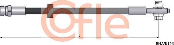 Тормозной шланг Cofle задний для Audi S1 I (8X) 2014-2018. Артикул 92.BH.VK124