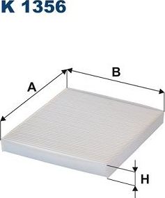 Салонный фильтр Filtron для Jeep Grand Cherokee IV (WK2) 2010-2026. Артикул K 1356