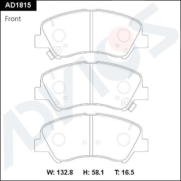Тормозные колодки Advics. Артикул AD1815