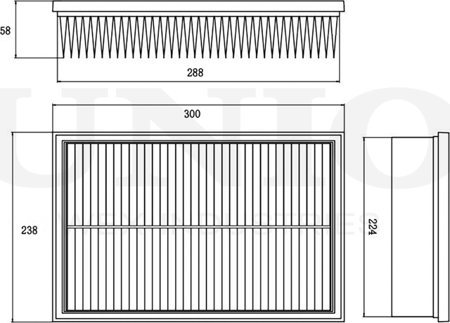 Фильтр воздушный (Unio). Артикул FLT-10097