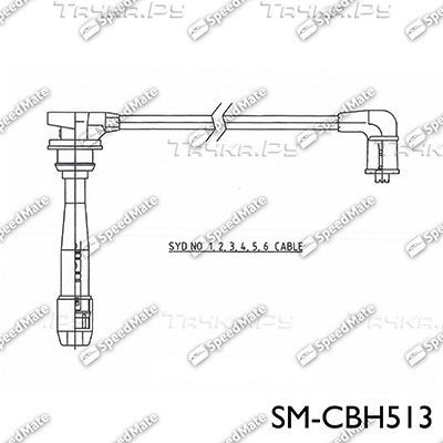 Высоковольтные провода (провода зажигания) (комплект) SpeedMate. Артикул SM-CBH513
