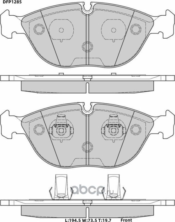 Колодки тормозные дисковые Double Force. Артикул DFP1285