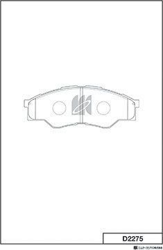 Тормозные колодки MK Kashiyama передние для Toyota Hilux VII 2004-2015. Артикул D2275