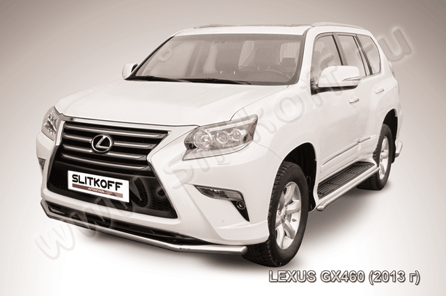 Защита Slitkoff переднего бампера d57 для Lexus GX 460 2013-2026. Артикул LGX13-006