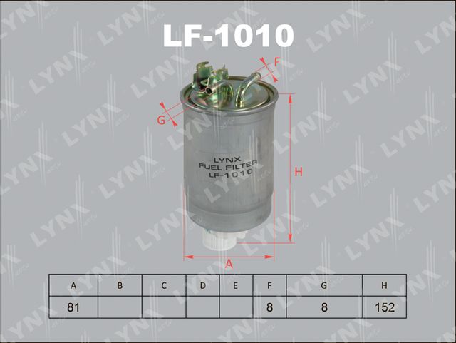 Топливный фильтр LYNXauto. Артикул LF-1010