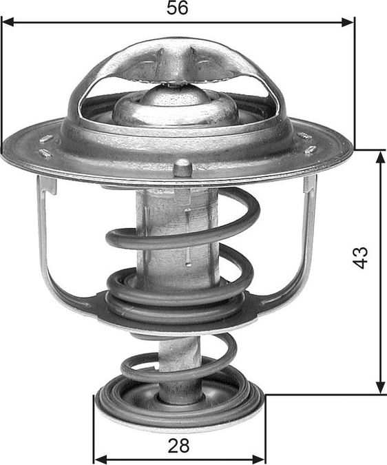 Термостат Gates для Mitsubishi Lancer IX 2003-2011. Артикул TH31388G1