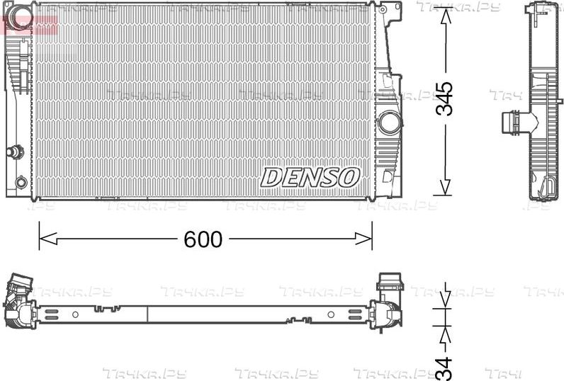 Радиатор охлаждения двигателя Denso. Артикул DRM05005