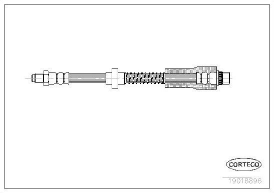 Тормозной шланг Corteco передний передний для Peugeot 306 1993-2002. Артикул 19018896