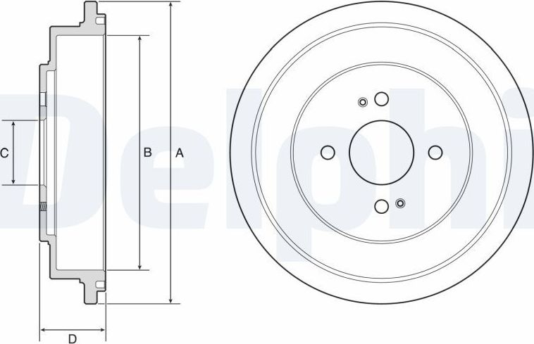 Тормозной барабан Delphi. Артикул BF614