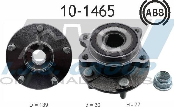 Ступичный подшипник (комплект) IJS Group Technology & Quality. Артикул 10-1465