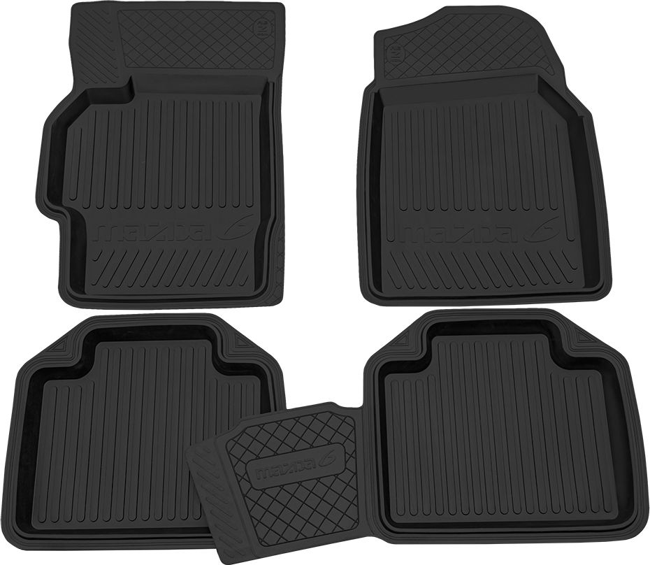 Коврики Rezkon резиновые для салона Mazda 6 II 2008-2012. Артикул 1023015100