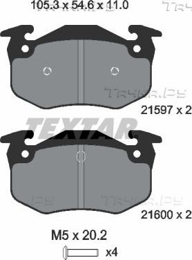 Тормозные колодки Textar. Артикул 2159701