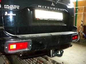 Фаркоп Лидер-Плюс для Mitsubishi Pajero Sport I 1998-2008. Фланцевое крепление. Артикул M107-FC