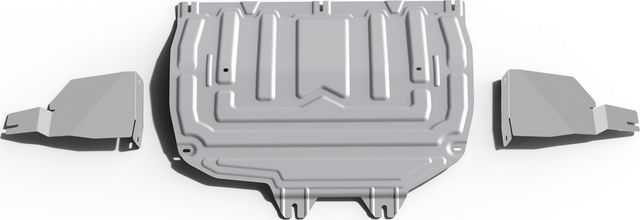 Защита алюминиевая Rival для картера, КПП, пыльников левого и правого (увеличенная) Exeed LX 2022-2026. Артикул 333.0921.2