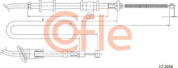 Трос ручника (тросик ручного тормоза) Cofle задний левый для Mitsubishi Lancer VII 1995-2003. Артикул 92.17.2026