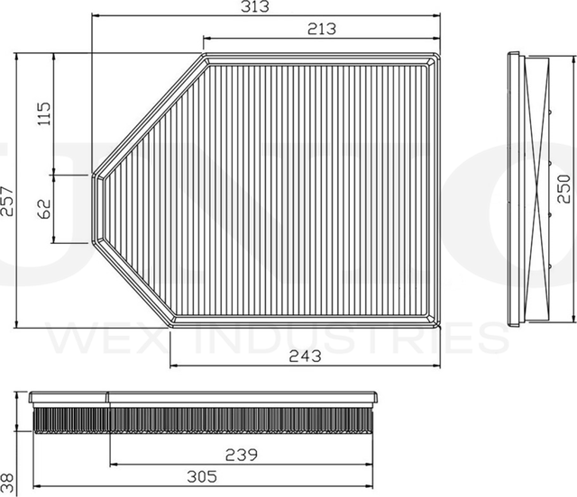 Фильтр воздушный (Unio). Артикул FLT-10149