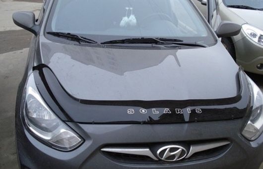 Дефлектор VT52 для капота Hyundai Solaris I 2010-2014. Артикул HYD20VT