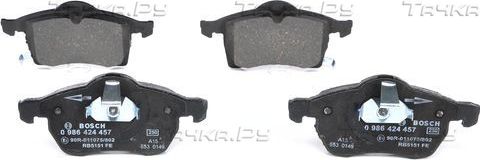 Тормозные колодки Bosch. Артикул 0 986 424 457
