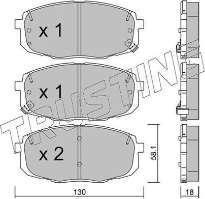 Тормозные колодки Trusting. Артикул 529.1
