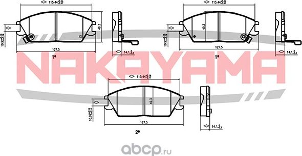 Колодки тормозные (Nakayama). Артикул P0516NY