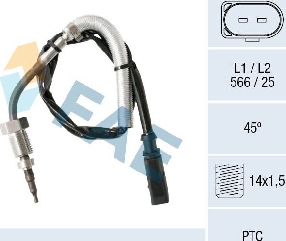 Датчик температуры выхлопных газов FAE. Артикул 68007
