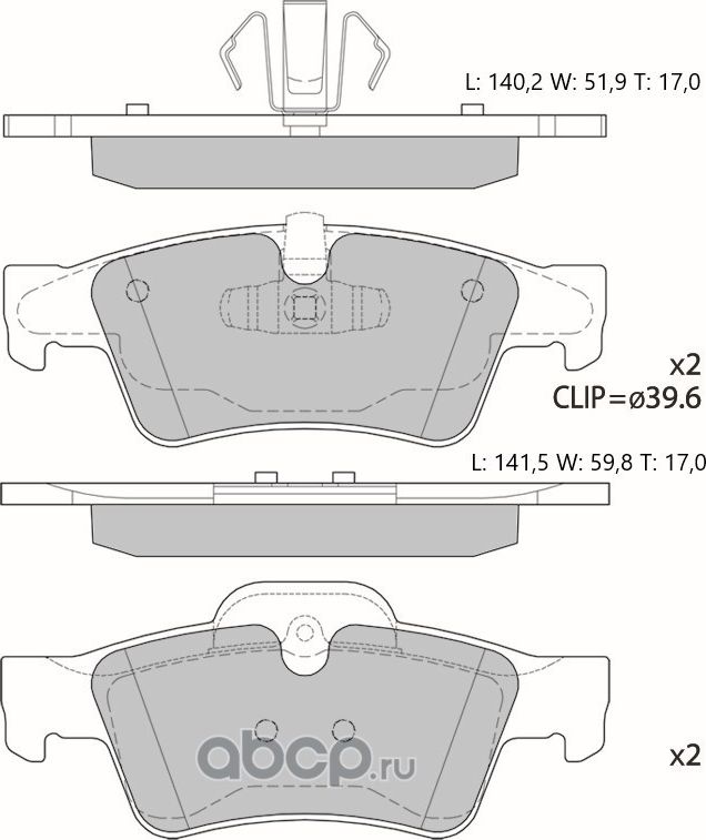 Колодки тормозные дисковые противоскрипная пластина в компл. (Avantech). Артикул AV228